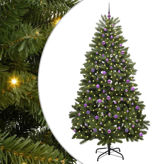 Albero di Natale Artificiale-Albero Natalizio Verde 240 cm PVC e Metallo 315783