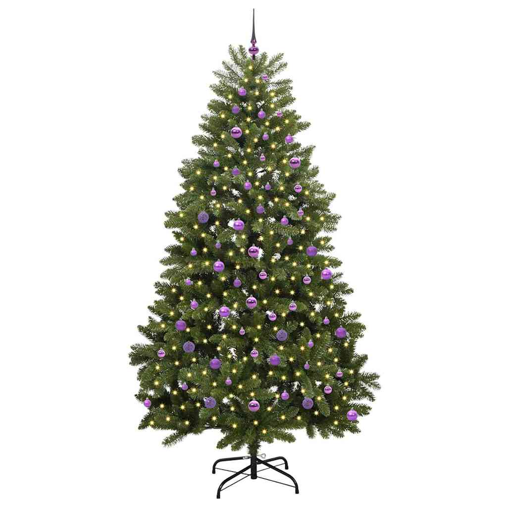 Albero di Natale Artificiale-Albero Natalizio Verde 240 cm PVC e Metallo 315783