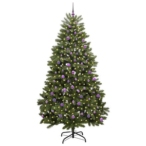 Albero di Natale Artificiale-Albero Natalizio Verde 240 cm PVC e Metallo 315783