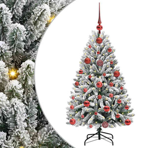 Albero di Natale artificiale Verde e Bianco 120 cm 3395730