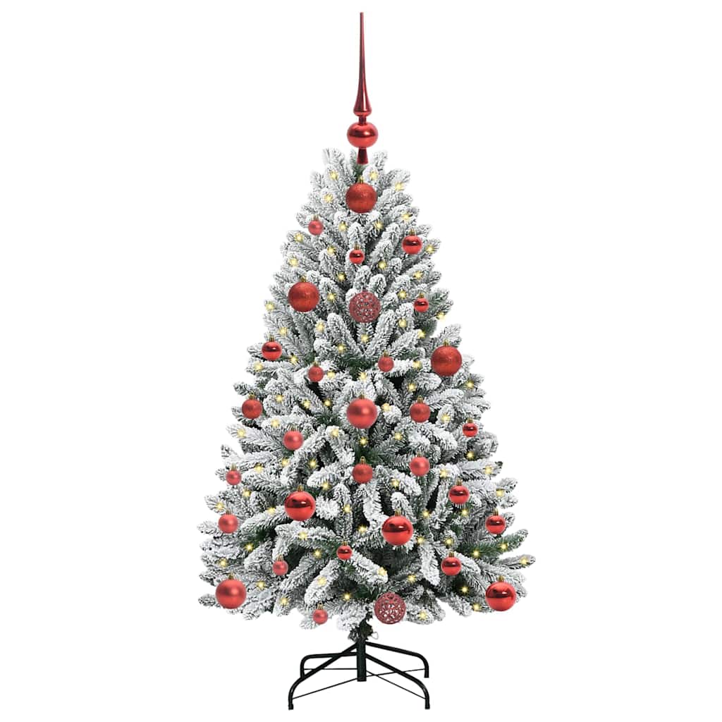 Albero di Natale Artificiale-Albero Natalizio con 150 LED Verde e Bianco 120 cm 576170