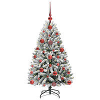 Albero di Natale Artificiale-Albero Natalizio con 150 LED Verde e Bianco 120 cm 576170