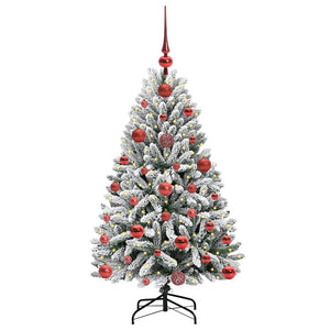 Albero di Natale Artificiale-Albero Natalizio con 150 LED Verde e Bianco 120 cm 576170