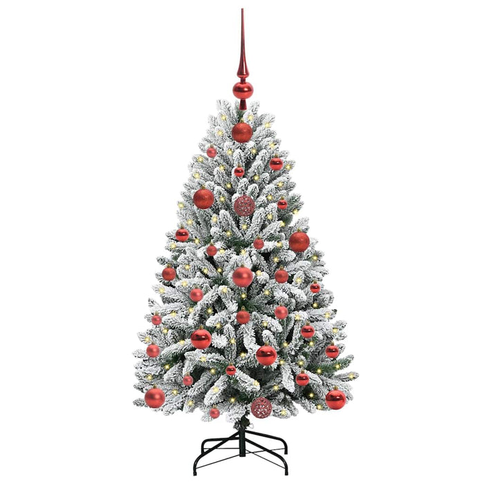 Albero di Natale Artificiale-Albero Natalizio con 150 LED Verde e Bianco 120 cm 576170