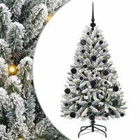 Albero di Natale Artificiale-Albero Natalizio con 150 LED Verde e Bianco 120 cm 477769