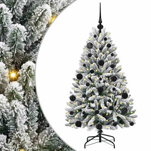Albero di Natale artificiale Verde e Bianco 120 cm 3395731