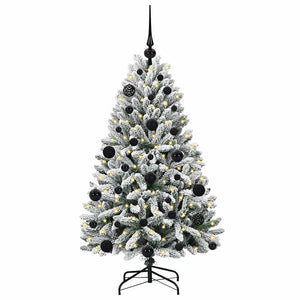 Albero di Natale Artificiale-Albero Natalizio con 150 LED Verde e Bianco 120 cm 477769
