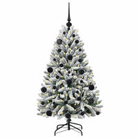 Albero di Natale artificiale Verde e Bianco 120 cm 3395731