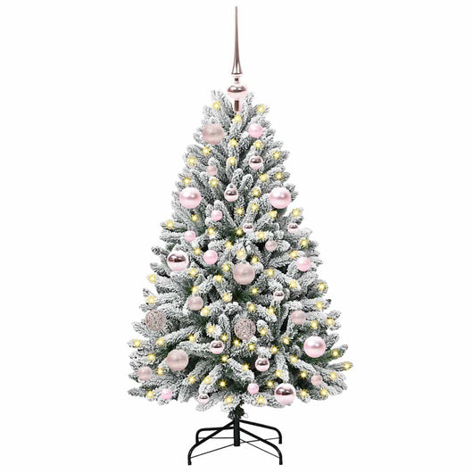 Albero di Natale Artificiale-Albero Natalizio con 150 LED Verde e Bianco 120 cm 952771