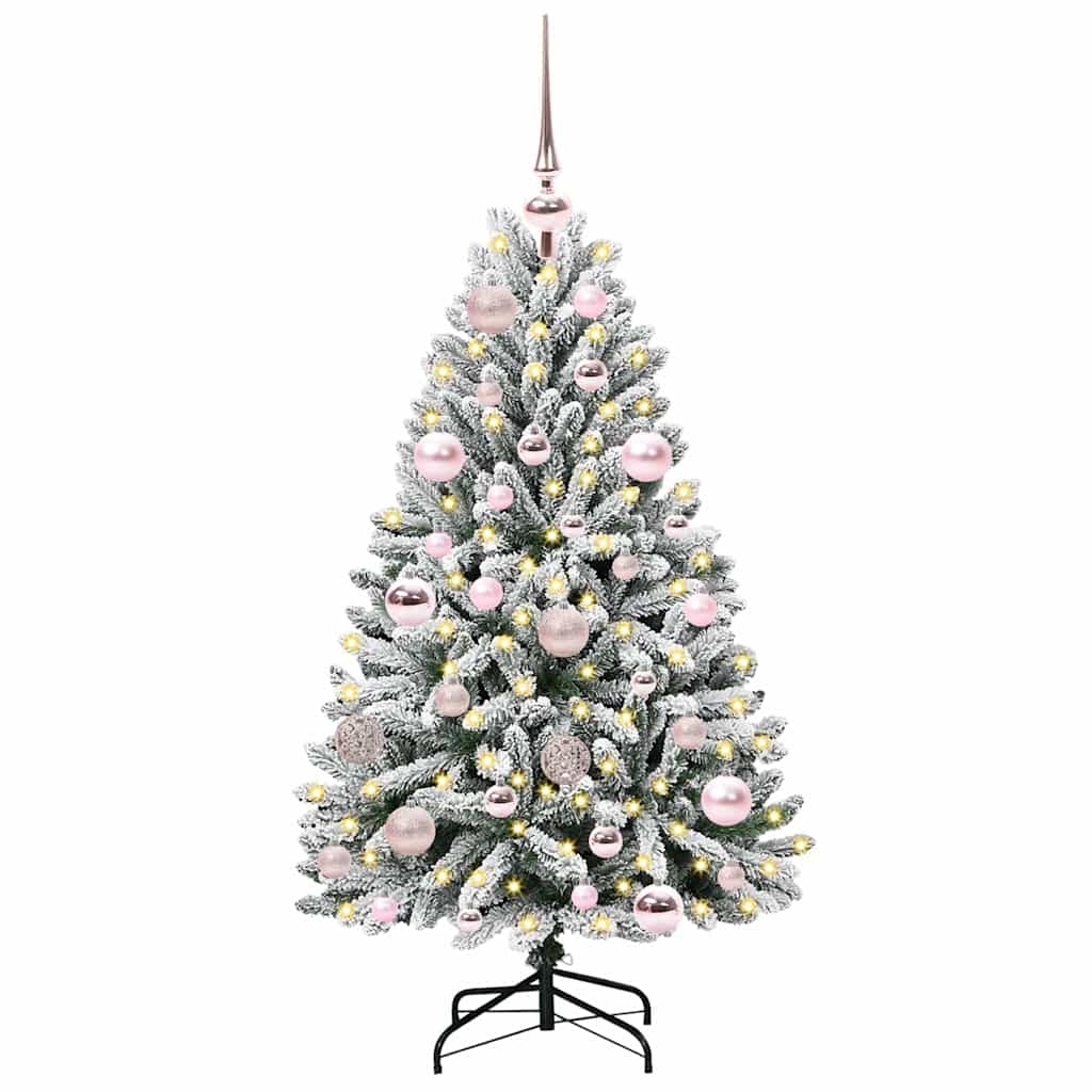 Albero di Natale artificiale Verde e Bianco 120 cm 3395732