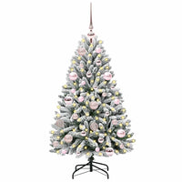 Albero di Natale artificiale Verde e Bianco 120 cm 3395732