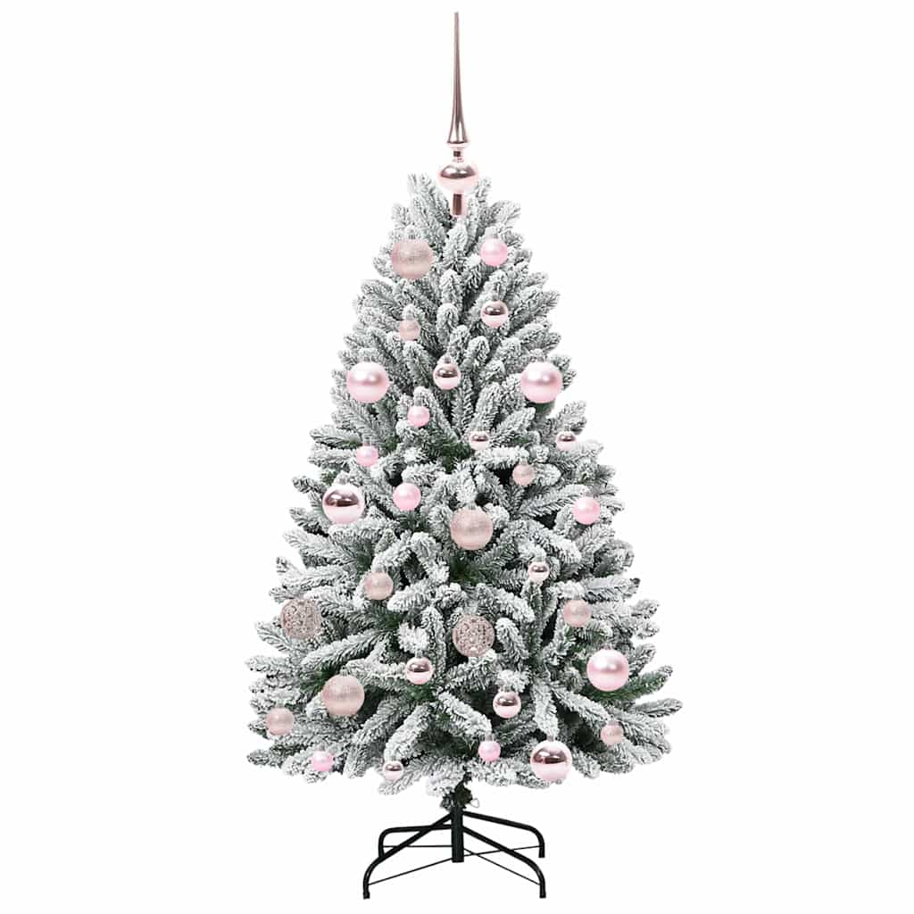 Albero di Natale artificiale Verde e Bianco 120 cm 3395732