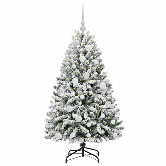 Albero di Natale Artificiale-Albero Natalizio con 150 LED Verde e Bianco 120 cm 391962