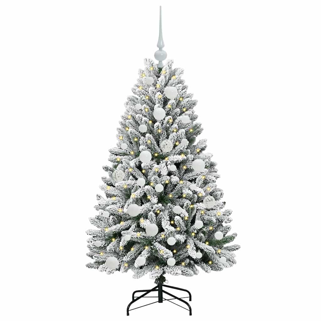 Albero di Natale artificiale Verde e Bianco 120 cm 3395733