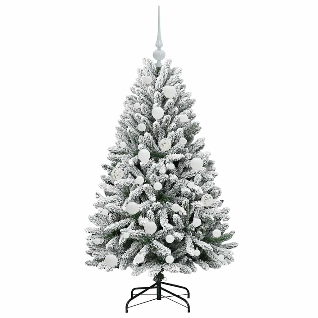 Albero di Natale artificiale Verde e Bianco 120 cm 3395733