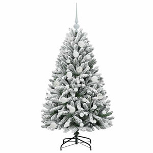 Albero di Natale artificiale Verde e Bianco 120 cm 3395733