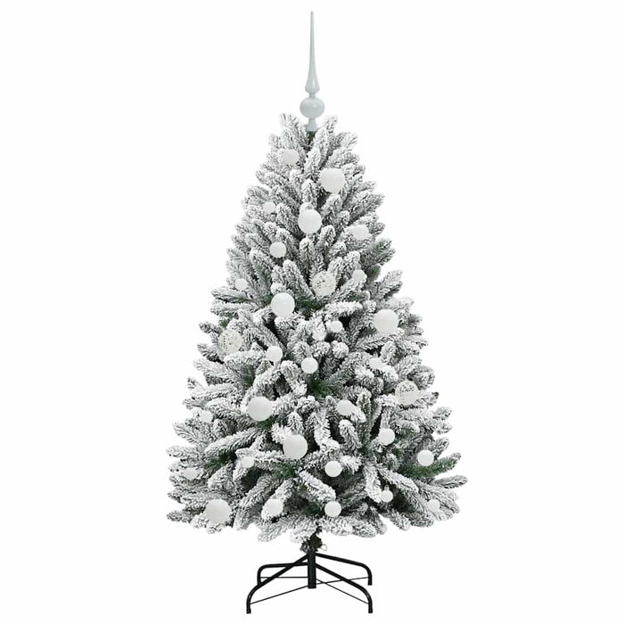 Albero di Natale artificiale Verde e Bianco 120 cm 3395733