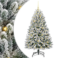 Albero di Natale artificiale Verde e Bianco 120 cm 3395734