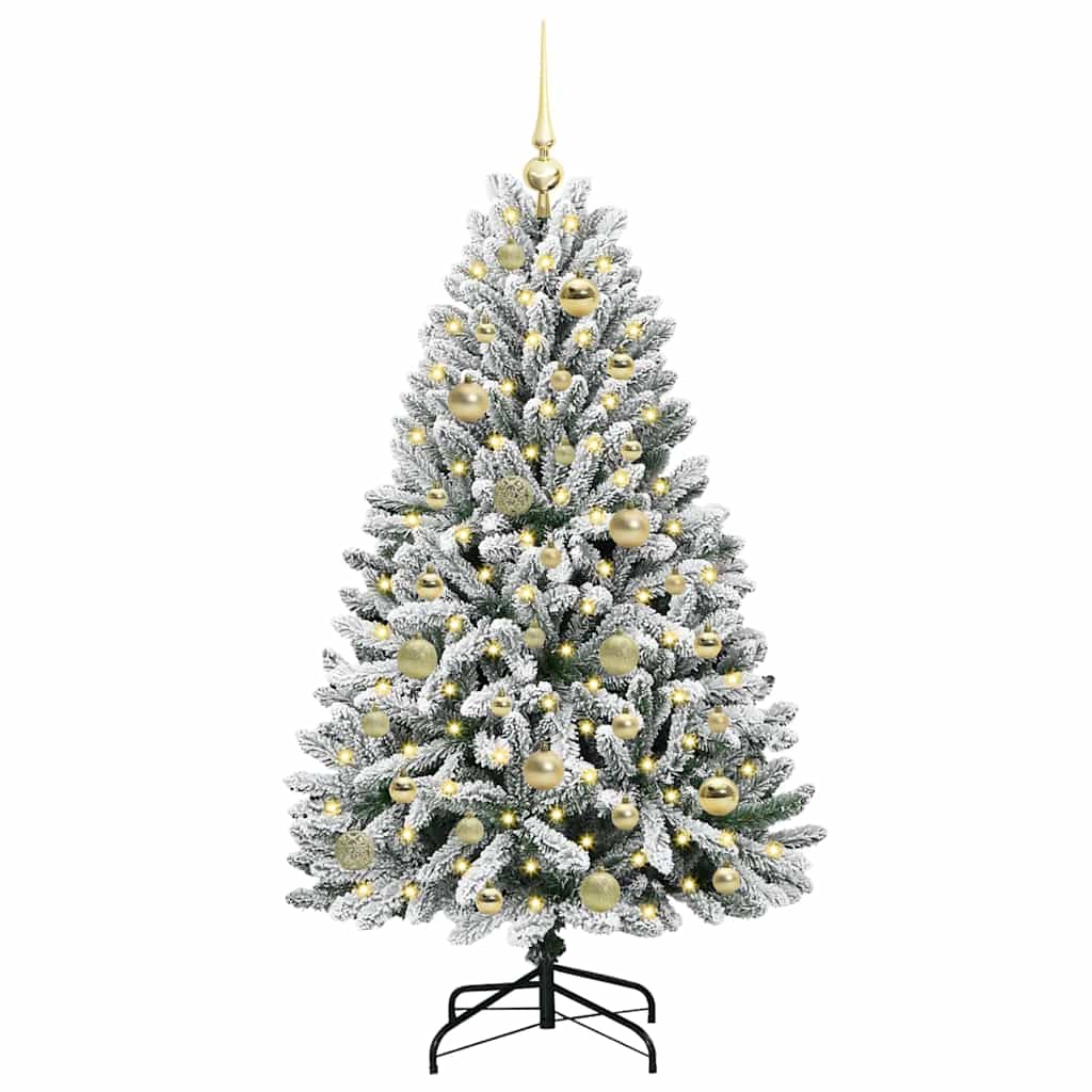 Albero di Natale artificiale Verde e Bianco 120 cm 3395734