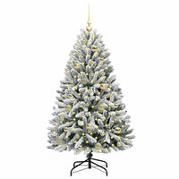 Albero di Natale artificiale Verde e Bianco 120 cm 3395734