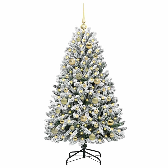 Albero di Natale artificiale Verde e Bianco 120 cm 3395734