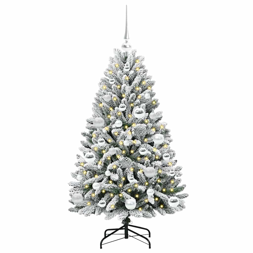 Albero di Natale artificiale Verde e Bianco 120 cm 3395735