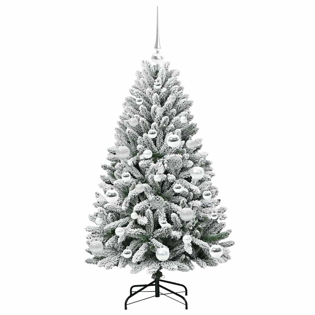 Albero di Natale artificiale Verde e Bianco 120 cm 3395735