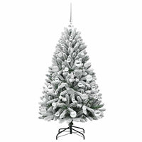 Albero di Natale artificiale Verde e Bianco 120 cm 3395735