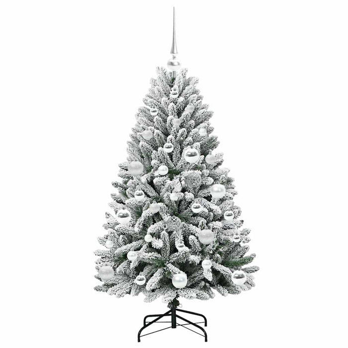 Albero di Natale artificiale Verde e Bianco 120 cm 3395735