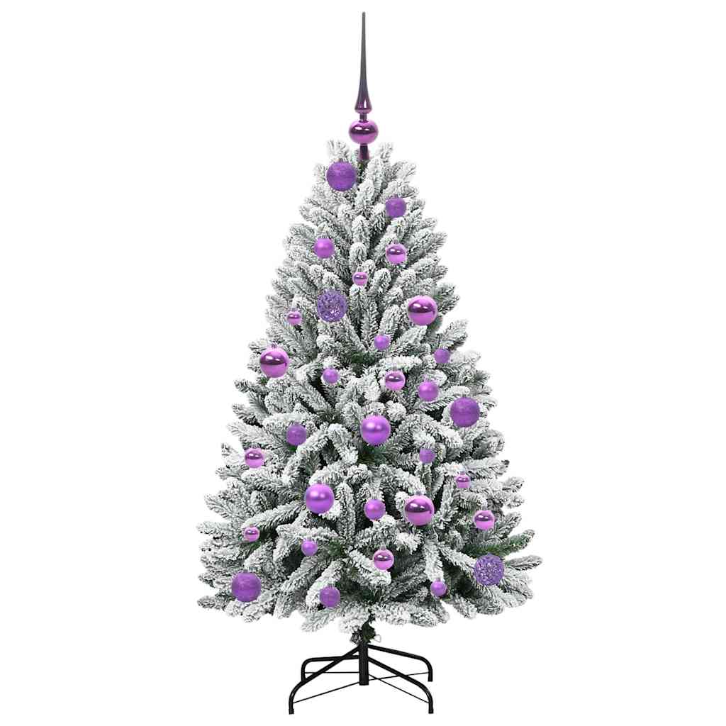 Albero di Natale artificiale Verde e Bianco 120 cm 3395736