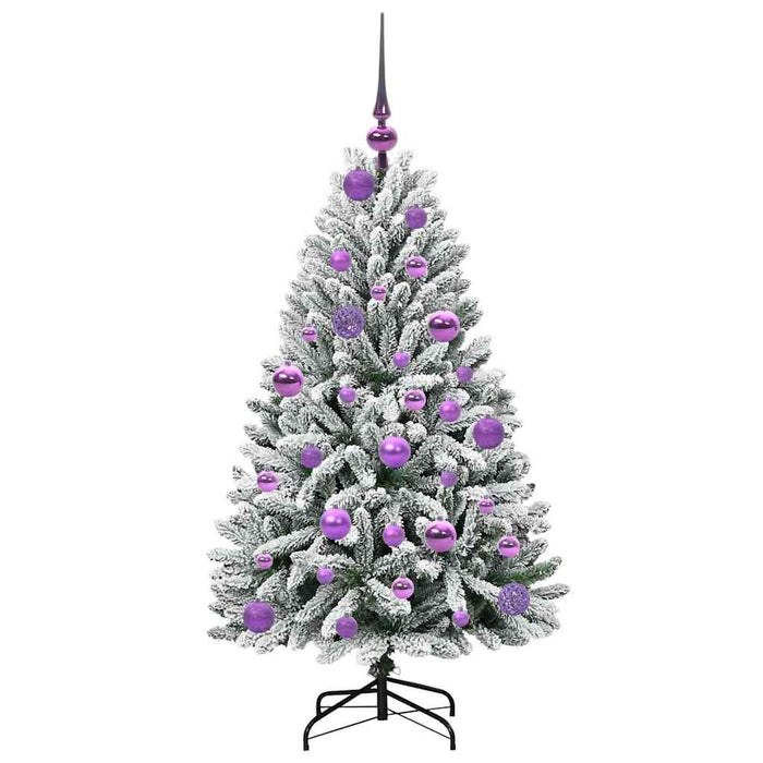 Albero di Natale artificiale Verde e Bianco 120 cm 3395736