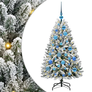Albero di Natale Artificiale-Albero Natalizio con 150 LED Verde e Bianco 120 cm 921574