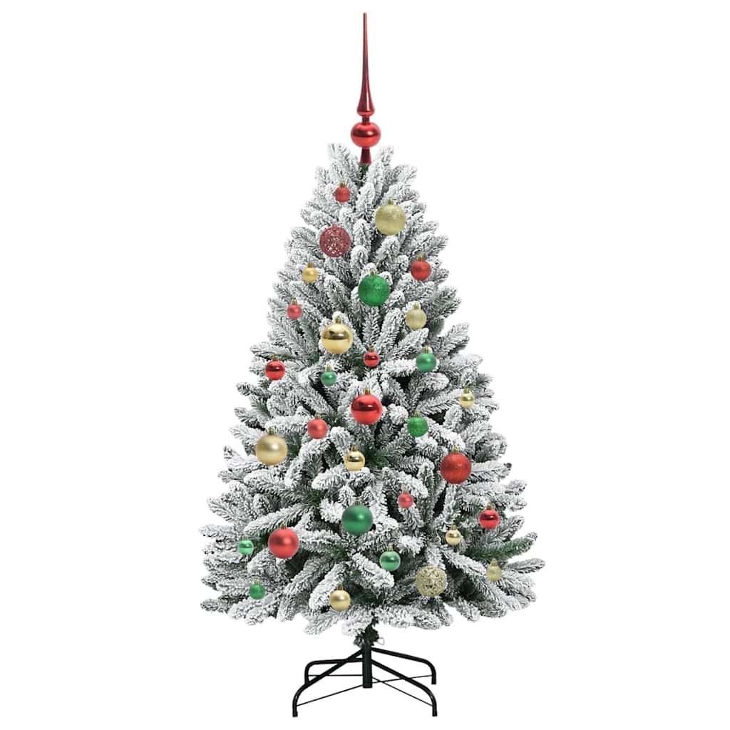Albero di Natale Artificiale-Albero Natalizio con 150 LED Verde e Bianco 120 cm 794403