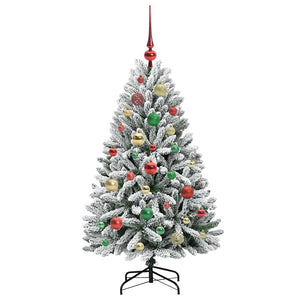 Albero di Natale artificiale Verde e Bianco 120 cm 3395738