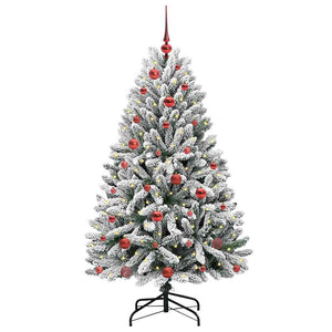 Albero di Natale Artificiale-Albero Natalizio con 150 LED Verde e Bianco 150 cm 920196