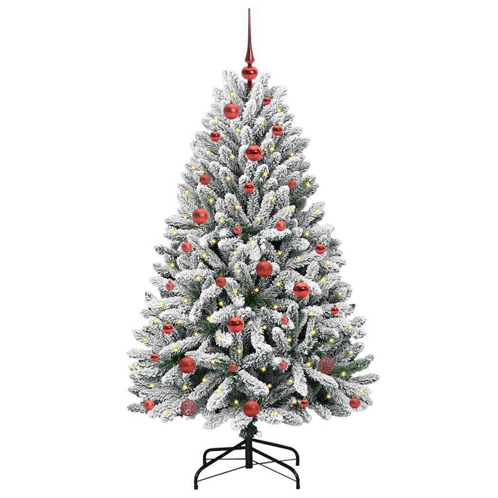 Albero di Natale artificiale Verde e Bianco 150 cm 3395739