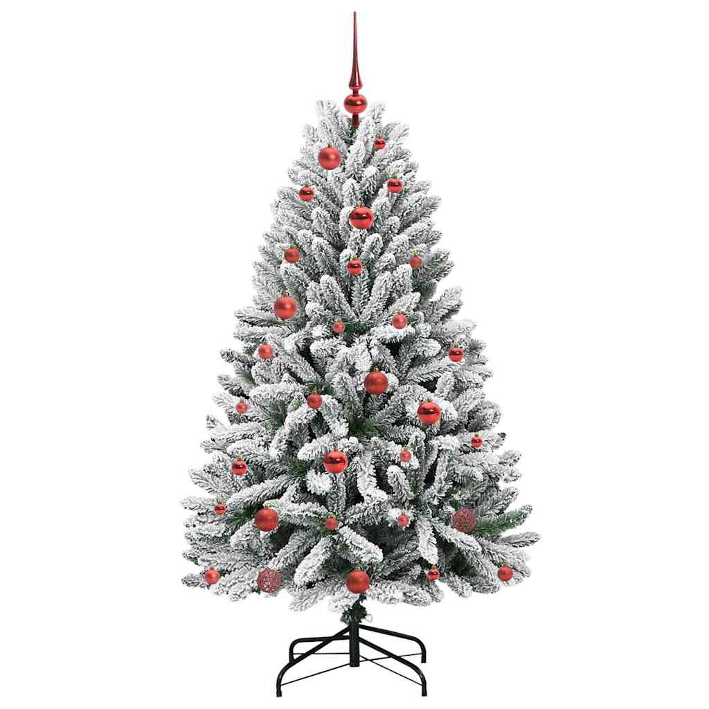 Albero di Natale artificiale Verde e Bianco 150 cm 3395739
