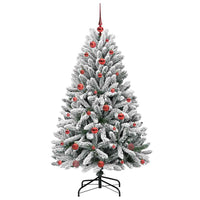 Albero di Natale artificiale Verde e Bianco 150 cm 3395739