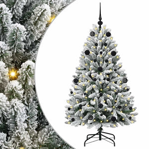 Albero di Natale artificiale Verde e Bianco 150 cm 3395740