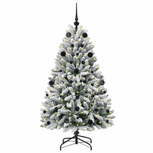 Albero di Natale Artificiale-Albero Natalizio con 150 LED Verde e Bianco 150 cm 260239