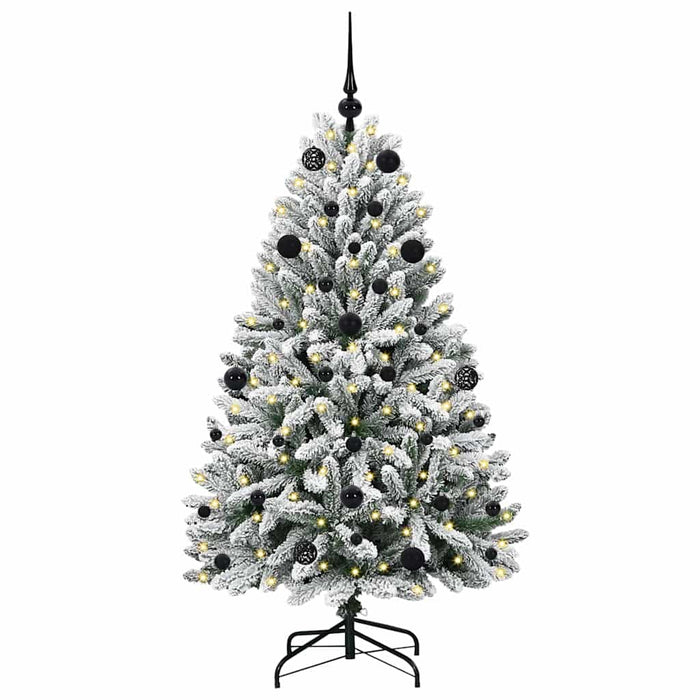 Albero di Natale Artificiale-Albero Natalizio con 150 LED Verde e Bianco 150 cm 260239