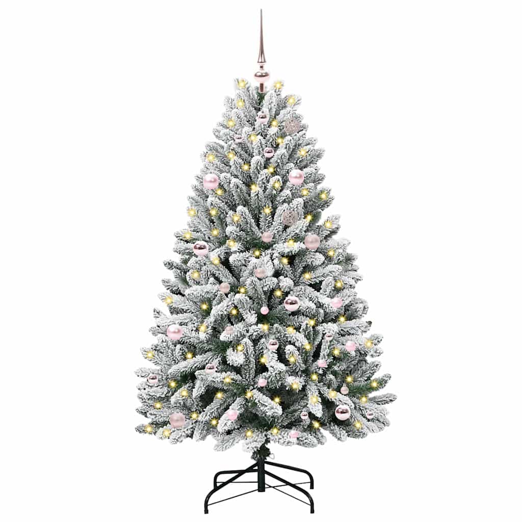 Albero di Natale Artificiale-Albero Natalizio con 150 LED Verde e Bianco 150 cm 709508