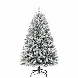 Albero di Natale Artificiale-Albero Natalizio con 150 LED Verde e Bianco 150 cm 709508