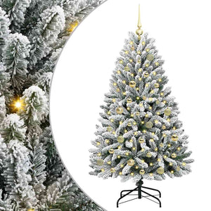 Albero di Natale Artificiale-Albero Natalizio con 150 LED Verde e Bianco 150 cm 345284