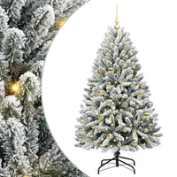 Albero di Natale artificiale Verde e Bianco 150 cm 3395743