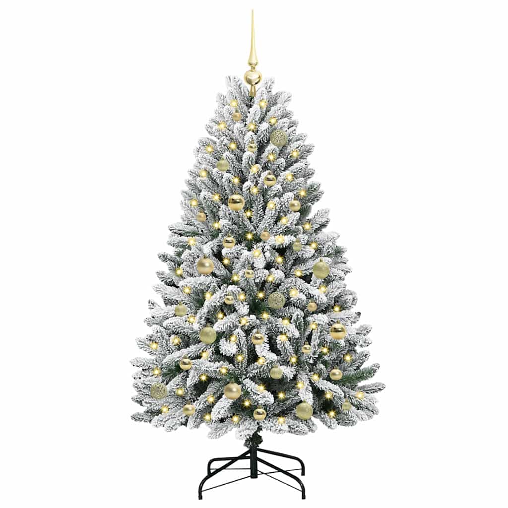 Albero di Natale artificiale Verde e Bianco 150 cm 3395743