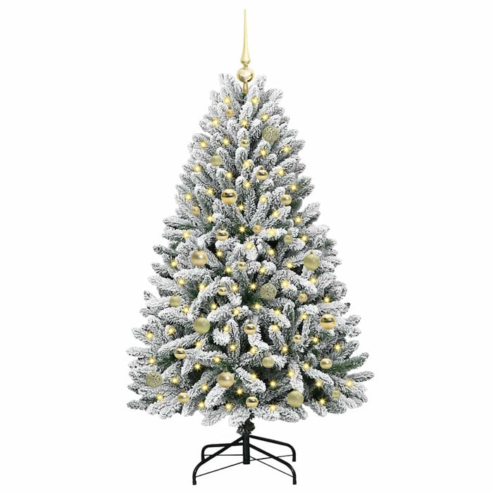 Albero di Natale artificiale Verde e Bianco 150 cm 3395743