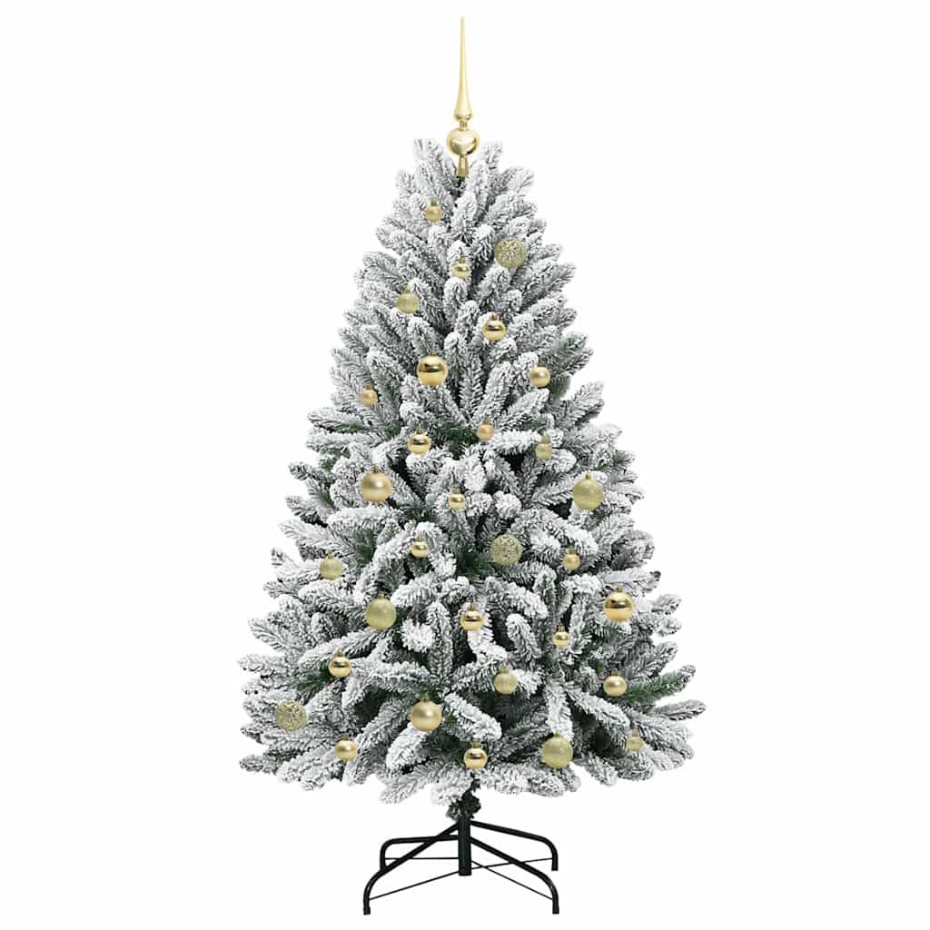 Albero di Natale artificiale Verde e Bianco 150 cm 3395743