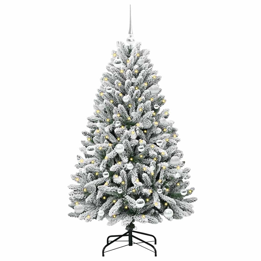 Albero di Natale artificiale Verde e Bianco 150 cm 3395744