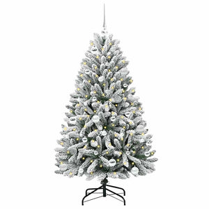 Albero di Natale artificiale Verde e Bianco 150 cm 3395744